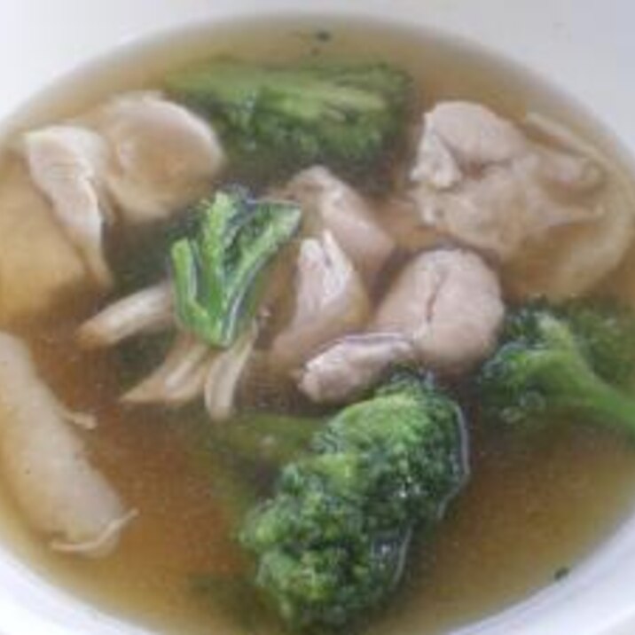 ブロッコリーと鶏肉の中華スープ